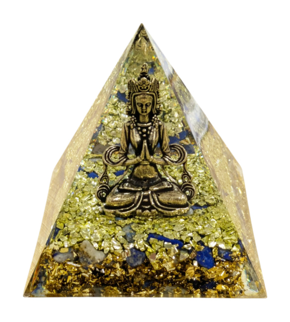 Piramide di orgonite Shiva + Lapislazzuli
