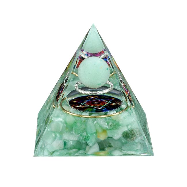 Piramide di Orgonite Avventurina Verde Metatron