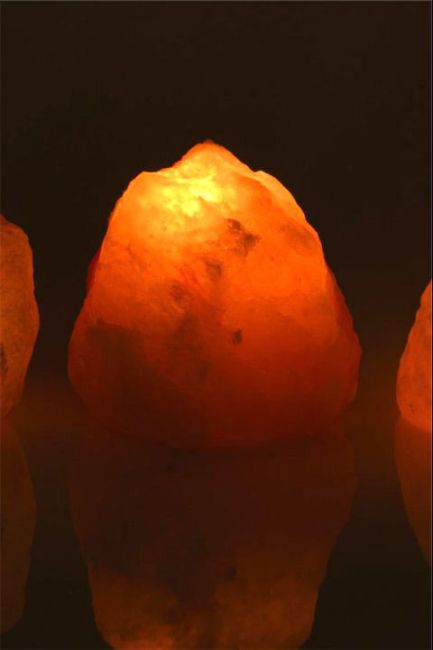 Portacandele in cristallo di sale naturale M 8cm 1-2Kg