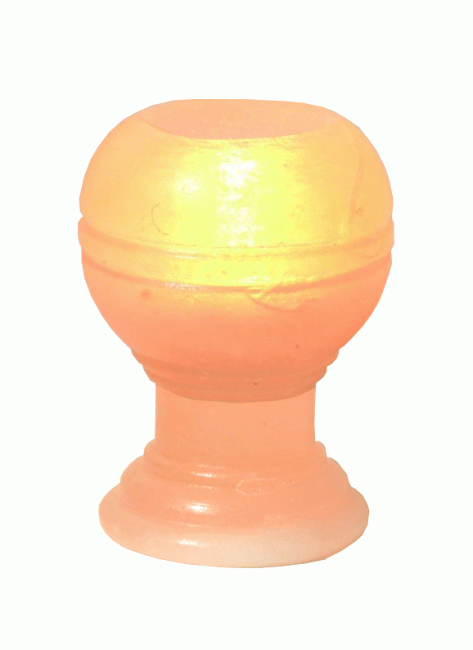 Portacandele in cristallo di sale naturale in vetro da 0,5 kg