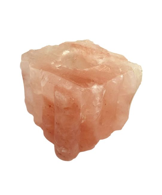 Portacandele in bambù con cristalli di sale naturale 1-2-1,5 kg