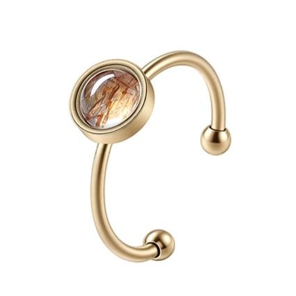 Anello Super Seven Black – Acciaio inossidabile placcato oro