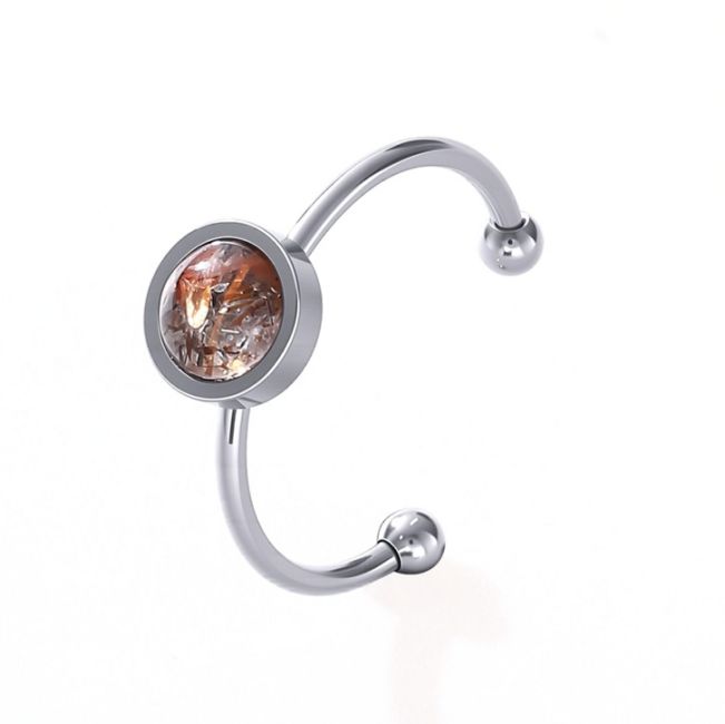 Anello Super Seven Black – Acciaio inossidabile argentato