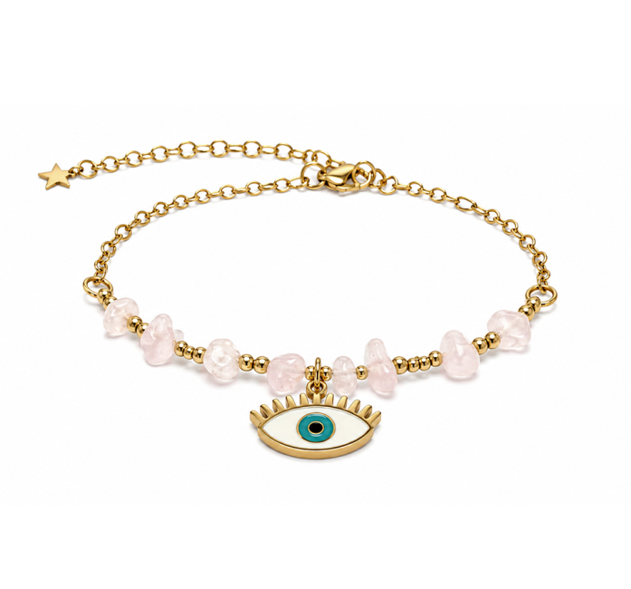 Bracciale di Protezione in Quarzo Rosa A – Malocchio