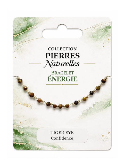 incenso ad Braccialetto energetico Occhio di Tigre – Perline d'oro