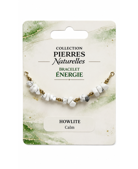 incenso ad Braccialetto energetico in howlite – Frammenti di pietra