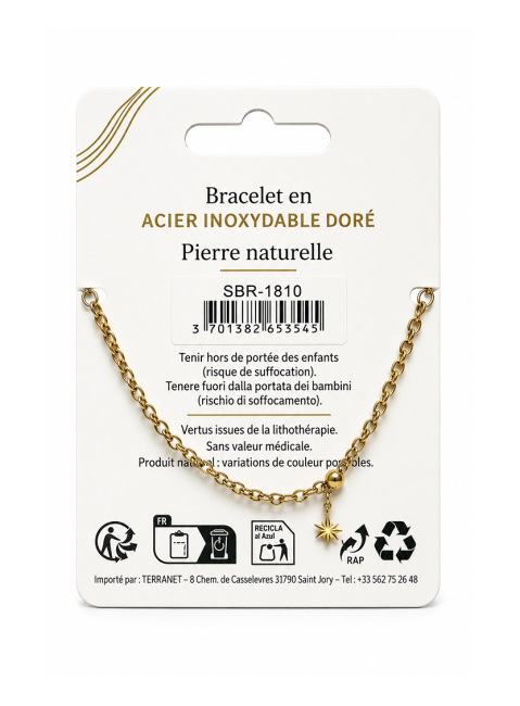 incenso ad Braccialetto energetico in howlite – Frammenti di pietra|it