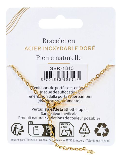 incenso ad Bracciale Energia in Acquamarina A+ – Frammenti di Pietra|it