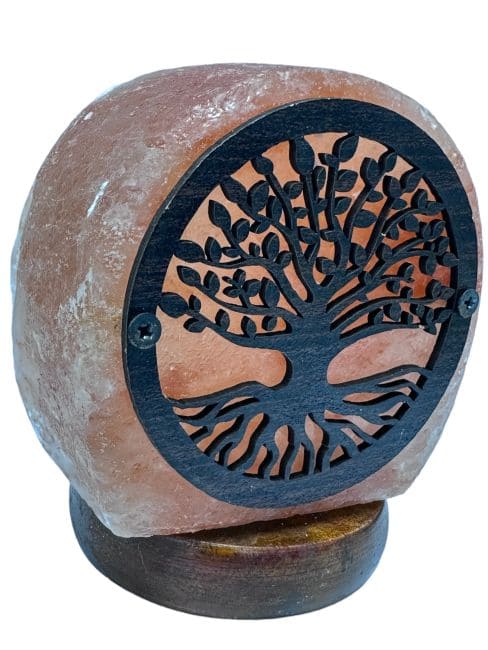 Lampada di sale dell'Himalaya usb albero della vita 11cm