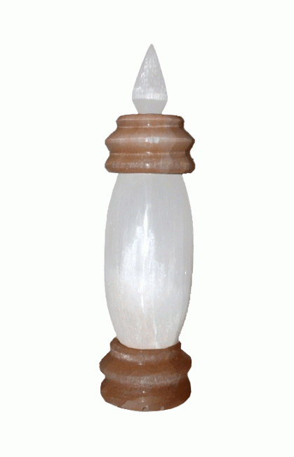 Anfora lampada in selenite 2-3 kg