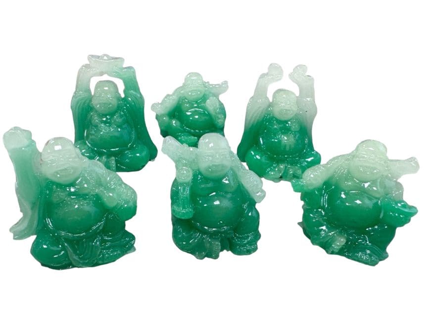 Set di 6 Buddha color giada 5cm