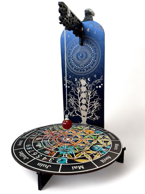 Tavola divinatoria fiore della vita in legno 28 cm