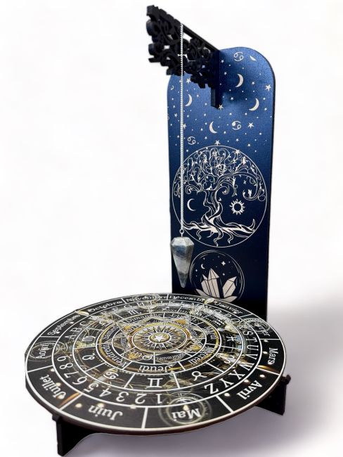 Tavola divinatoria in legno con stella divina 28 cm