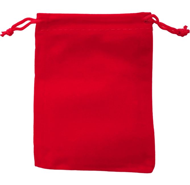 Sacchetto di velluto rosso 9,5x12 cm x 50 pezzi
