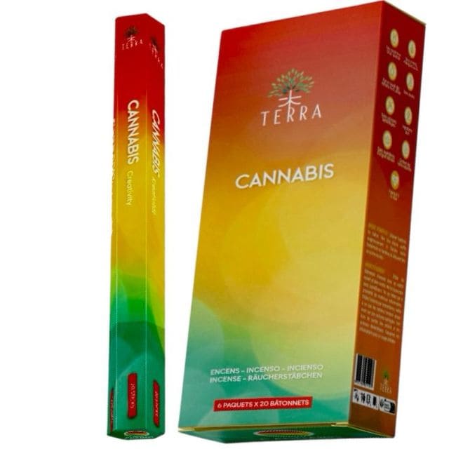 Incenso Terra Cannabis hexa senza carbone