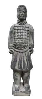 Statua del Cavaliere in Terracotta Nera 22 cm