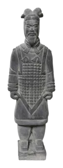 Statua Nera in Terracotta Generale 20cm