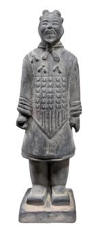 Statua Nera in Terracotta Generale 20cm