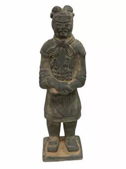 Statua del generale in terracotta nera 21 cm