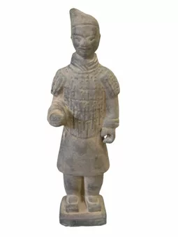 Statua del guerriero in terracotta nera 25 cm