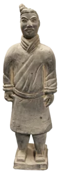 Statua Guerriero in Terracotta Nera 25 cm