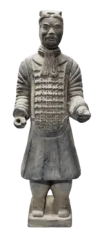 Statua Guerrieri Neri con Armatura in Terracotta 26cm