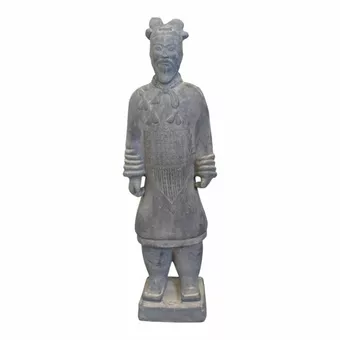 Statua del generale in terracotta nera, 50 cm