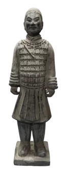 Statua del Cavaliere in Terracotta Nera 50 cm