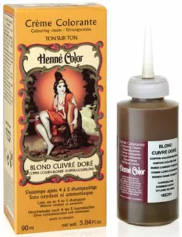 Confezione da 3 creme coloranti hennè biondo rame dorato 90ml