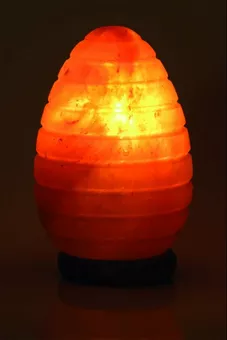 Lampada di sale con motivo a uovo a strisce, 2-3 kg