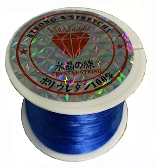 Filo elastico piatto Blu 50m