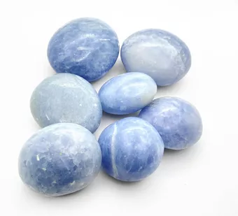 Ciottoli di Calcite Blu Arrotolati da 1Kg