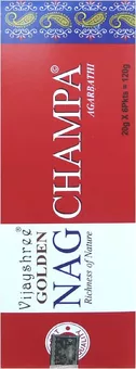 Incenso Vijayshree Golden Nag Champa Esagonale 20g