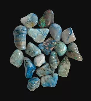 Pietre levigate Shattuckite Chrysocolla AB 250 g