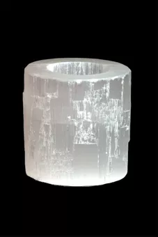 Candeliere cilindrico in selenite 7 cm 05-07 kg