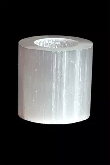 Candeliere cilindrico in selenite lucida 7 cm 0,5-0,7 kg