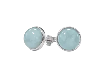 Orecchini in argento 925 acquamarina AA 8mm