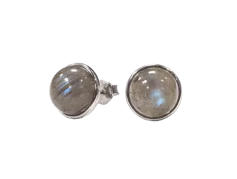 Orecchini in argento 925 con labradorite A+ 8 mm