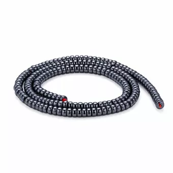 Perline distanziatrici cilindriche corte in Ematite 4x2mm