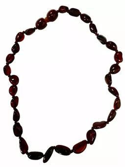 Collana per bambini in ambra baltica ciliegia 28 cm