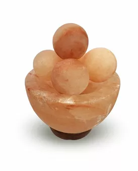 Lampada di sale dell'Himalaya - Ciotola con palline di sale