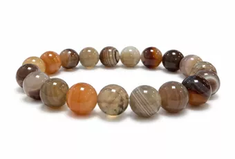 Bracciale in Agata Botswana A perle 10mm