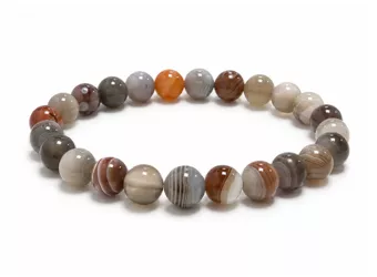 Bracciale Agata Botswana AA perle 8mm