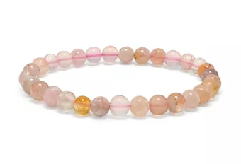 Bracciale Agata Fiore di Ciliegio A perle 6mm