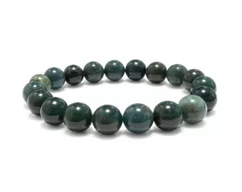 Bracciale in Agata Muschiata A perle 10mm