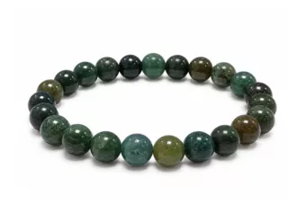 Bracciale in Agata Muschiata A Perle 8 mm