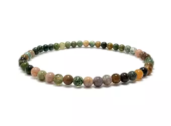 Bracciale in Agata Indiana A Perle 4 mm