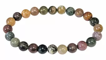 Bracciale in agata indiana perline A 8 mm