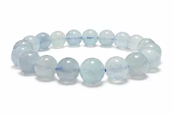 Bracciale in Acquamarina A perle 10mm