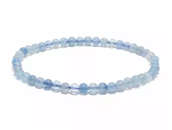 Bracciale acquamarina perline AA+ 4-5mm